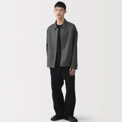 Veste en lin avec cordon de serrage pour homme