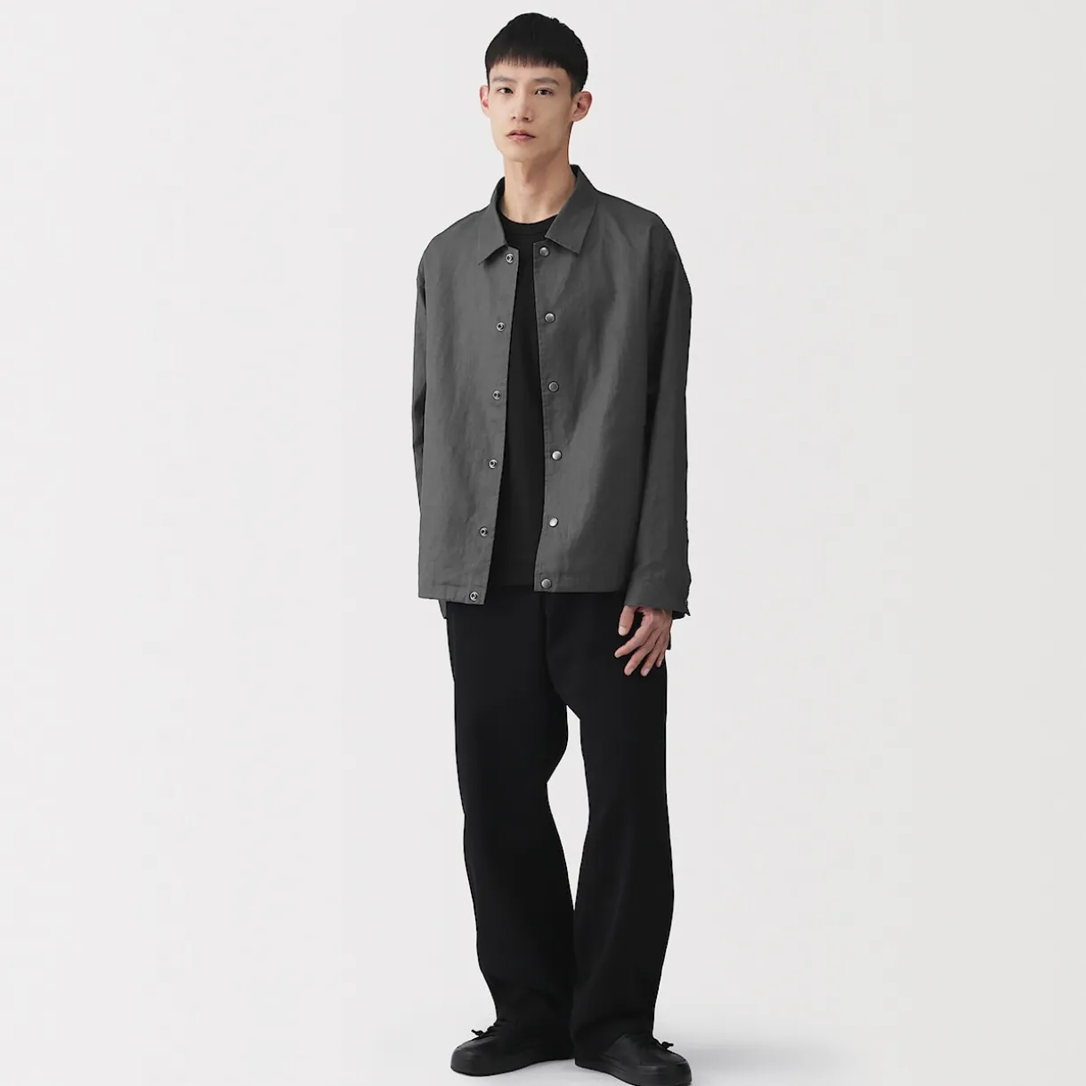 Veste en lin avec cordon de serrage pour homme