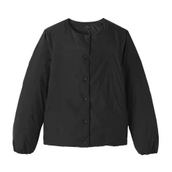 Veste légère pliable en nylon recyclé sans col pour femme
