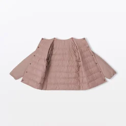 Veste légère pliable en nylon recyclé sans col pour femme