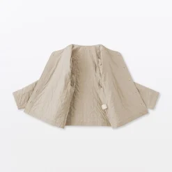 Veste matelassée en gaze double de kapok mélangé pour femme