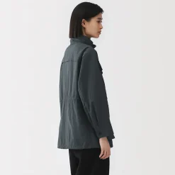 Veste utilitaire en nylon à la teinture naturelle pour femme