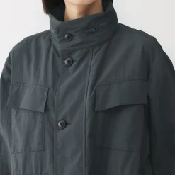 Veste utilitaire en nylon à la teinture naturelle pour femme