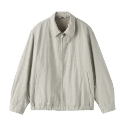 Veste zippée en nylon recyclé déperlant pour homme