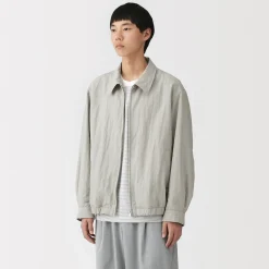 Veste zippée en nylon recyclé déperlant pour homme